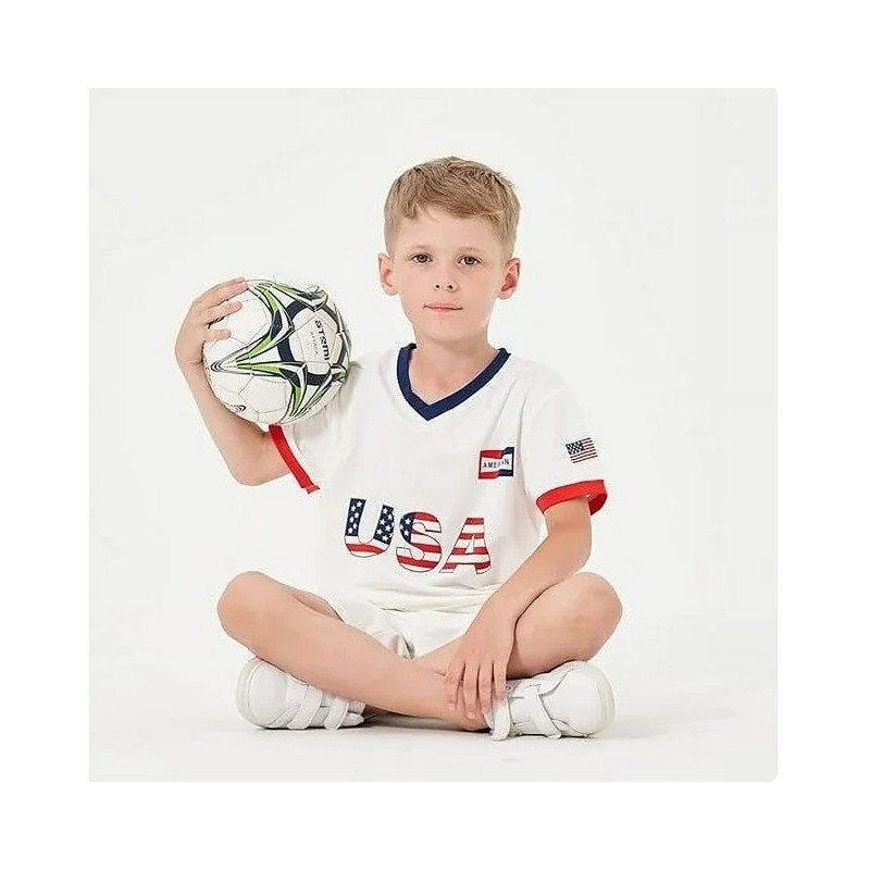 USA Team Kids Soccer Jersey for Boys & Girls Football Uniforms