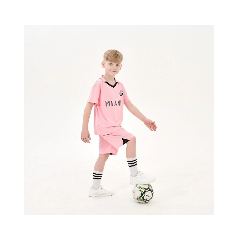 Cnins Miami 10 Soccer Jersey for Kids, Short Sleeve,Pink