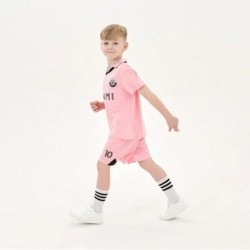 Cnins Miami 10 Soccer Jersey for Kids, Short Sleeve,Pink