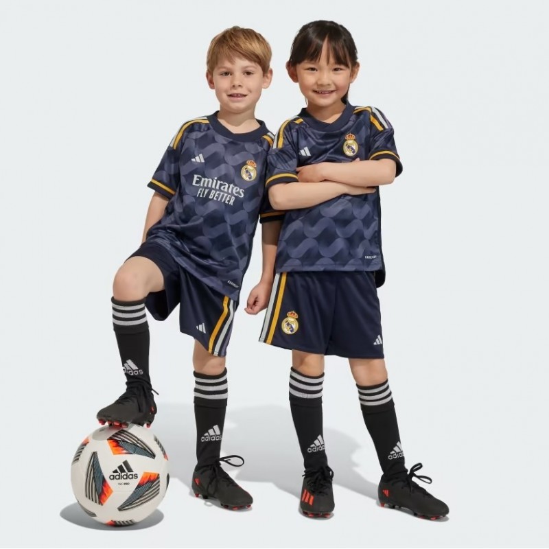 Kids Unisex Football REAL MADRID 23/24 AWAY MINI KIT