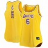 Los Angeles Lakers 6 LeBron James Fanatics Gold Fast Break Tank Jersey