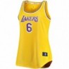 Los Angeles Lakers 6 LeBron James Fanatics Gold Fast Break Tank Jersey