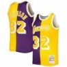 Magic Johnson Mitchell & Ness Purple/Gold Classics Split Swingman Jersey