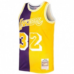 Magic Johnson Mitchell & Ness Purple/Gold Classics Split Swingman Jersey