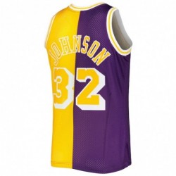 Magic Johnson Mitchell & Ness Purple/Gold Classics Split Swingman Jersey