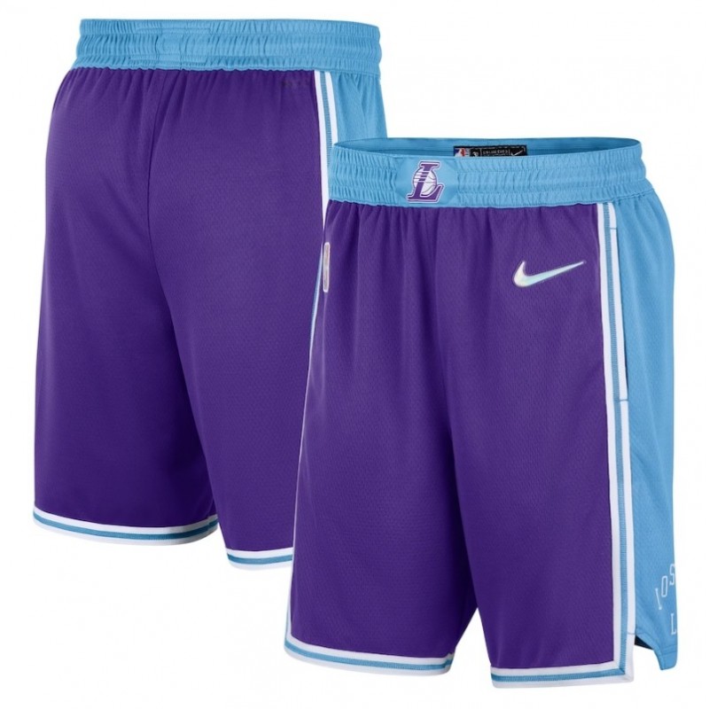 Los Angeles Lakers 2021/22 City Edition NBA Shorts - Purple/Blue