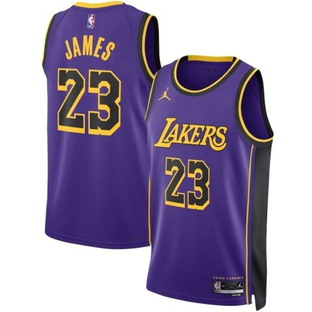 Unisex Los Angeles Lakers LeBron James Purple Swingman Jersey