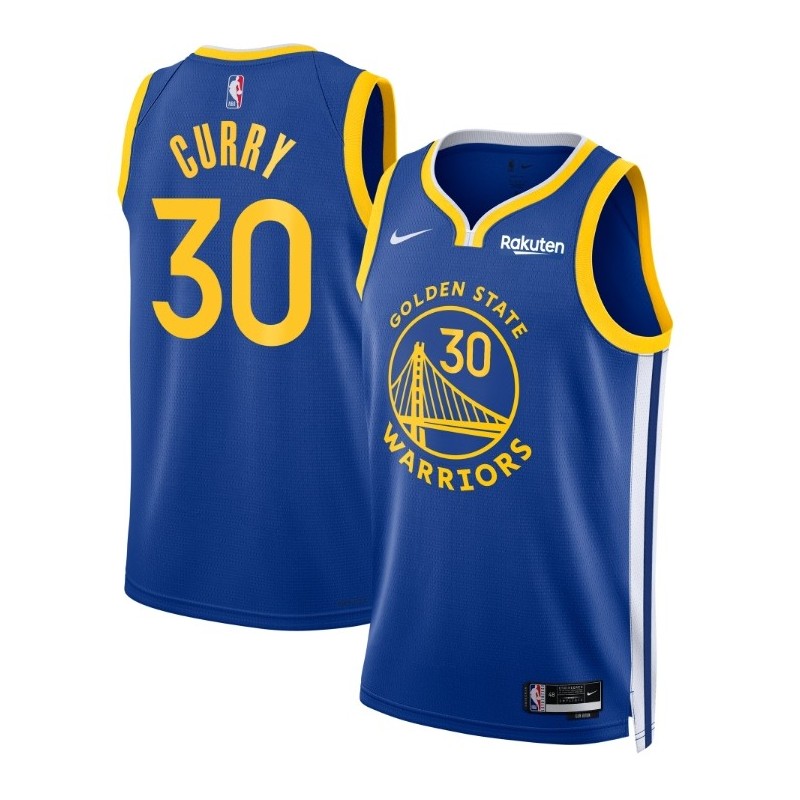 Stephen Curry Royal Golden State Warriors 30 Swingman Badge Jersey