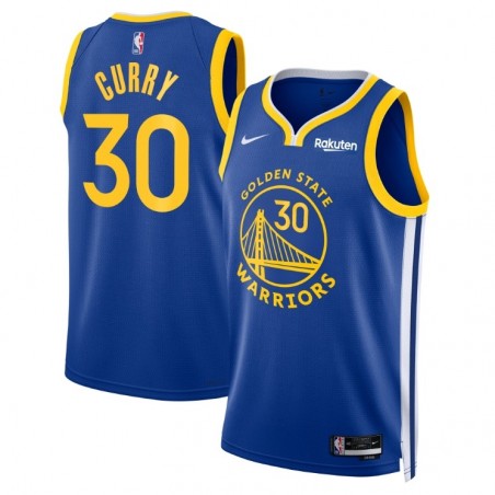 Stephen Curry Royal Golden State Warriors 30 Swingman Badge Jersey