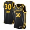 Men's Nike Stephen Curry Black 30 Swingman Badge Jersey - City Edition