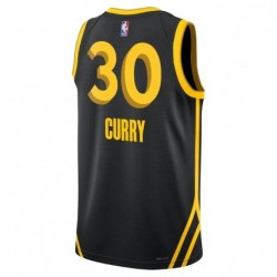 Men's Nike Stephen Curry Black 30 Swingman Badge Jersey - City Edition