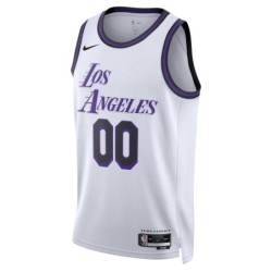 Unisex Los Angeles Lakers 6 White James 2022/23 NBA City Jersey