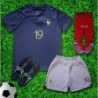 France 2022 Home Benzema Madrid Kids Soccer Uniform Jersey