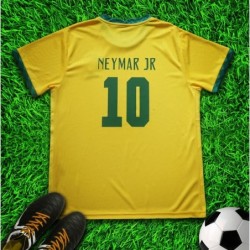 Brasil Neymar 10 Home Vıntage Kids Soccer Jersey Set