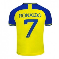 Ronaldo No 7 NASSR Riyadh Al Kids Soccer Jersey Kit Shorts Socks Set