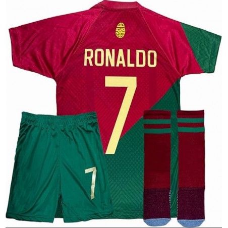 Msteco Portugal Soccer Legend 7 Jersey Fan Kids Unisex Jersey/Shorts