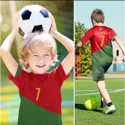 Msteco Portugal Soccer Legend 7 Jersey Fan Kids Unisex Jersey/Shorts