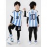 New Kids Messi 10 Argentina Home Soccer Jersey Set