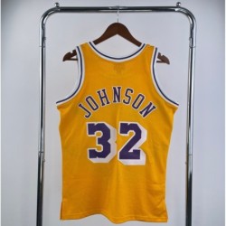 Mitchell & Ness Magic Johnson Gold Los Angeles Lakers Retired Player Jersey