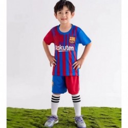 2021/2022 Kids Soccer Jersey Barcelona Home Messi 10 Jersey Set