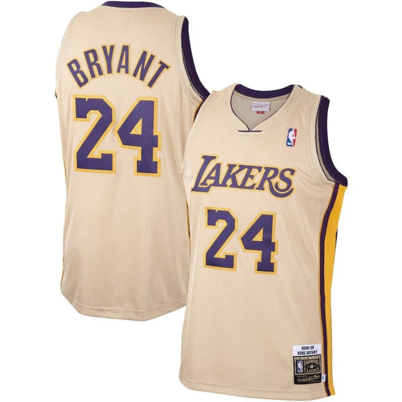 Men's Los Angeles Lakers 24 Kobe Bryant Mitchell & Ness Gold Jersey