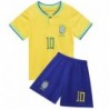 Brazil National Soccer Neymar 10 Kids Soccer Jersey Home Away