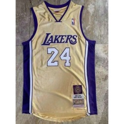 Men's Los Angeles Lakers 24 Kobe Bryant Mitchell & Ness Gold Jersey