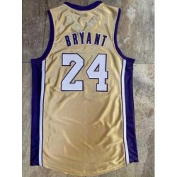 Men's Los Angeles Lakers 24 Kobe Bryant Mitchell & Ness Gold Jersey