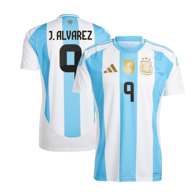 Julián Álvarez Argentina National Team 2024 Home Jersey - White