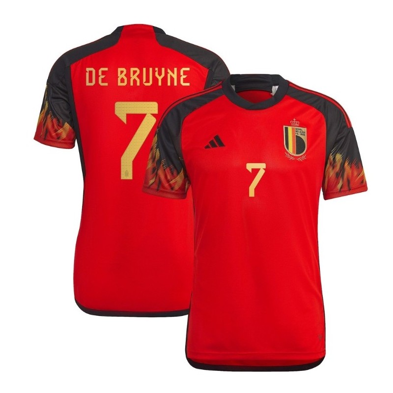 Kevin De Bruyne Belgium National Team 2022-23 Home Jersey - Red