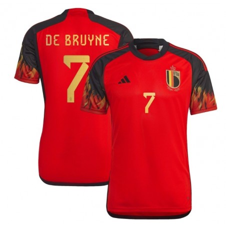 Kevin De Bruyne Belgium National Team 2022-23 Home Jersey - Red