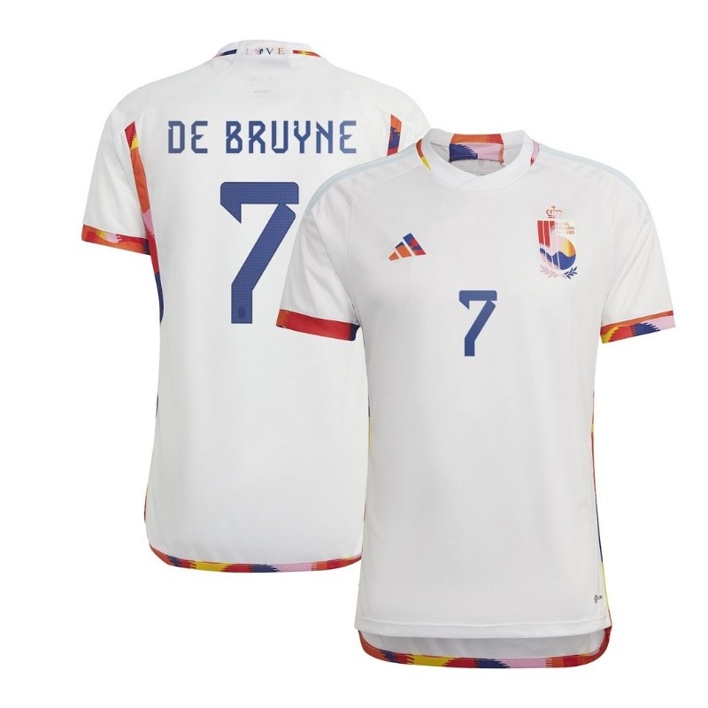 Kevin De Bruyne Belgium National Team 2022-23 Away Jersey - White