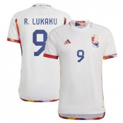 Romelu Lukaku Belgium National Team 2022-23 Away Jersey - White