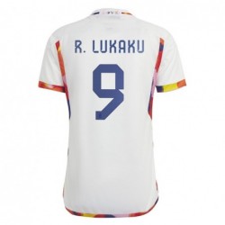 Romelu Lukaku Belgium National Team 2022-23 Away Jersey - White