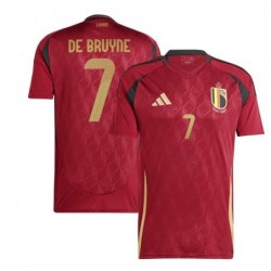 Belgium FA Home Shirt 2024 with De Bruyne 7 printing - Burgundy