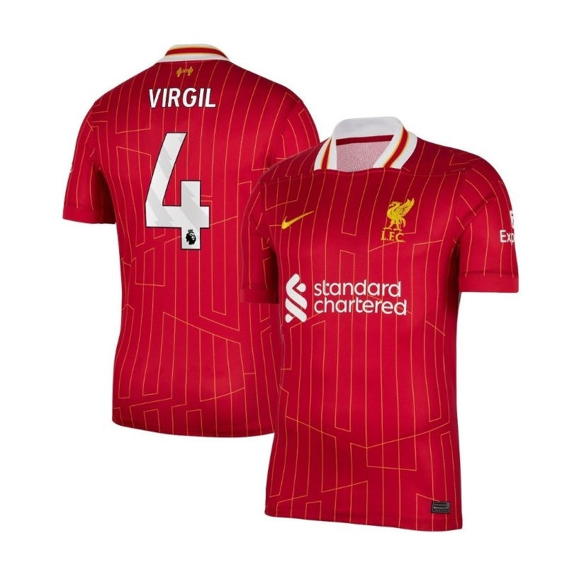 Virgil van Dijk Liverpool 2024/25 Home Player Jersey – Red