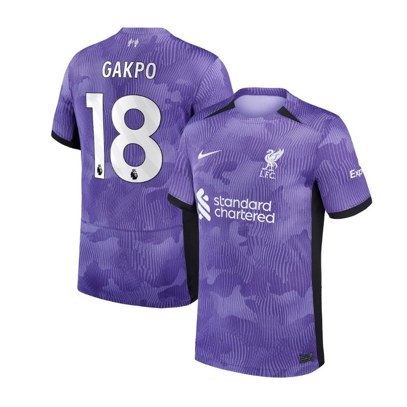 Liverpool Third Stadium Shirt 2023-24 with Gakpo 18 printing-Purple