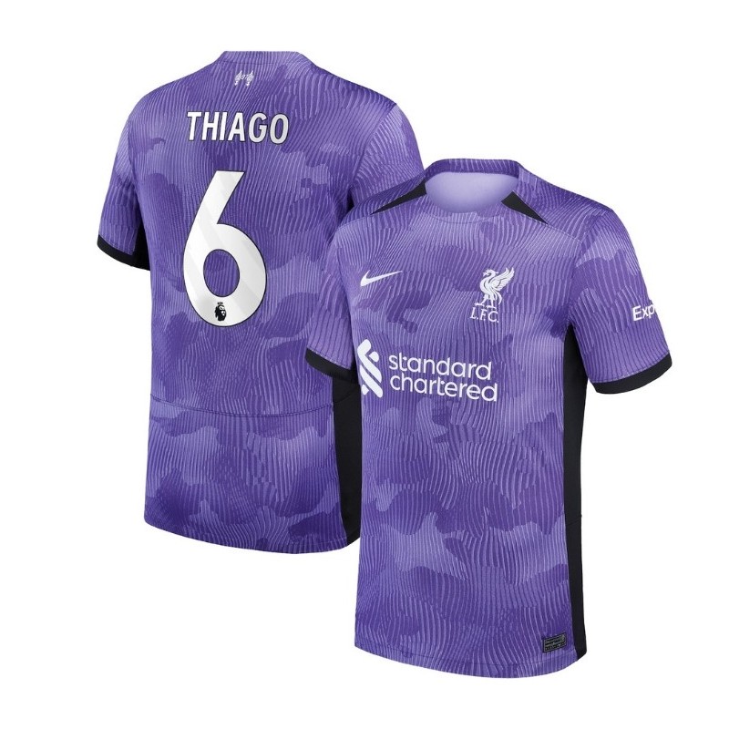 Liverpool Third Stadium Shirt 2023-24 with Thiago 6,Purple