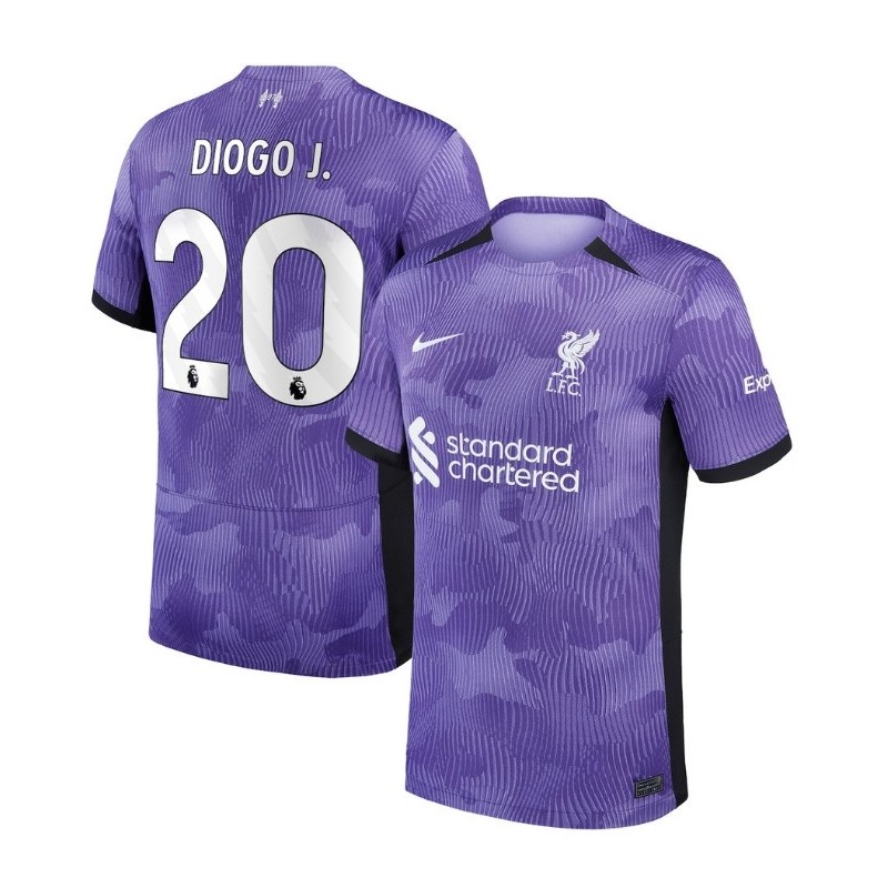 Liverpool Third Stadium Shirt 2023-24 with Diogo J. 20 ,Purple