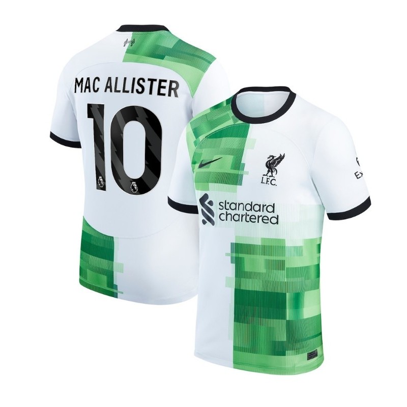 Liverpool Away Stadium Shirt 2023-24 with Mac Allister 10,White