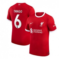 Liverpool Home Stadium Shirt 2023-24 with Thiago 6,Red