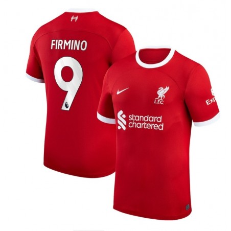 Liverpool Home Stadium Shirt 2023-24 with Firmino 9,Red