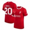 Liverpool Home Stadium Shirt 2023-24 with Diogo J. 20,Red