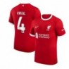 Liverpool Home Stadium Shirt 2023-24 with Virgil 4,Red