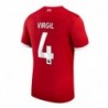 Liverpool Home Stadium Shirt 2023-24 with Virgil 4,Red