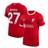 Liverpool Home Stadium Shirt 2023-24 with Darwin 27,Red