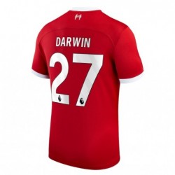 Liverpool Home Stadium Shirt 2023-24 with Darwin 27,Red