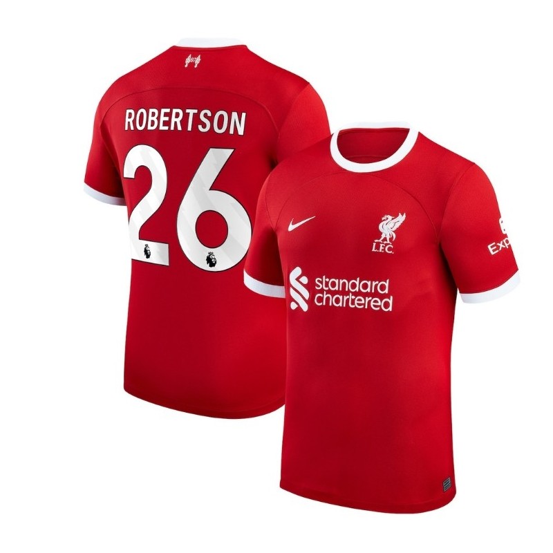 Liverpool Home Stadium Shirt 2023-24 with Robertson 26,Red