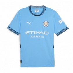 Manchester City Home Shirt 2024-25 with Haaland 9,Light Blue