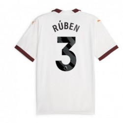 Manchester City Away Shirt 2023-24 with Rúben 3,White